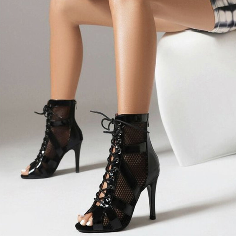 AJ Women's PU Rubber Sole 7.5cm/9.5cm Heel Heels Dancer Boots Jazz Salsa Dancing Shoes