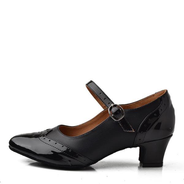 Women's Leatherette Customized Heel Closed Toe Character Shoes Retro Dancing Shoes
