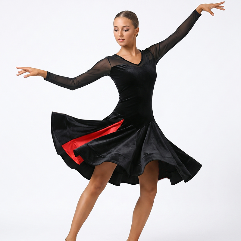 Customisable- Women's Performance Costume Professional Latin Dance Dress