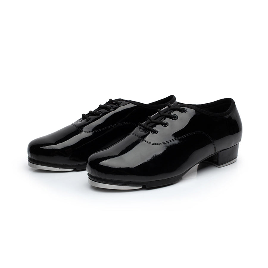 Women's Black 3cm Heel Lace-up Tap Shoes  Dance Shoes