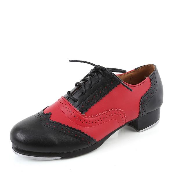 Unisex Microfiber Leather 2.5cm Heel Tap Dance Shoes