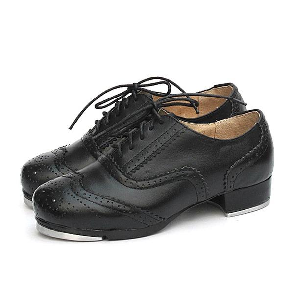 Unisex Microfiber Leather Flats Tap Dance Shoes