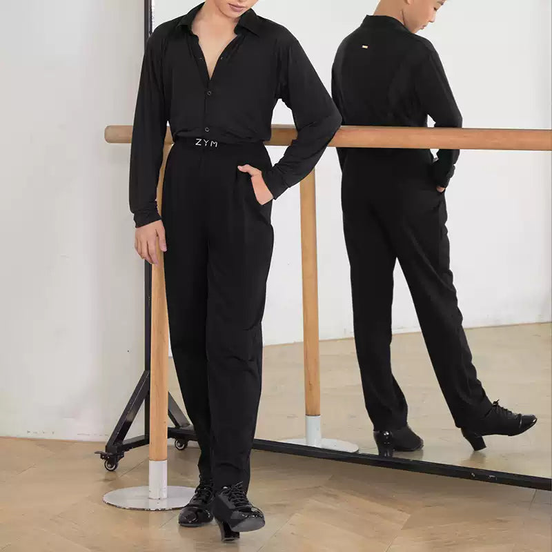 Z  Boy’s High-Waisted Dance Pants Latin Dance Practice Clothes