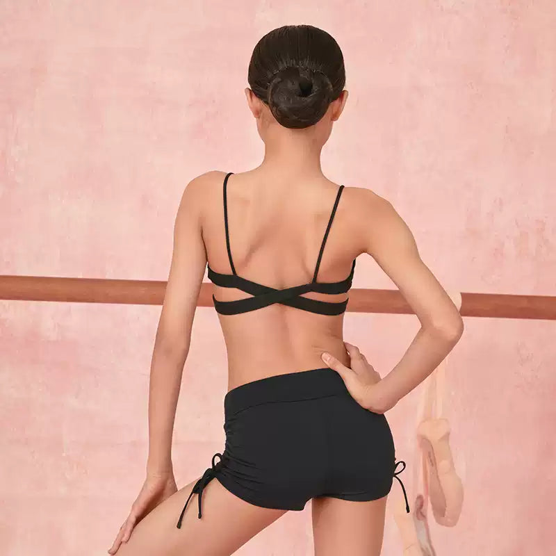 Z Girls Black Halter Tops Sleeveless Dance Practice Tops Dancewear
