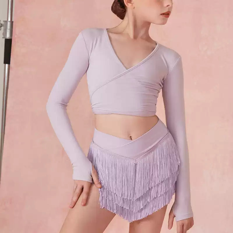 Z Girls Tassel Swing Dance Skirts Practice Dancewear