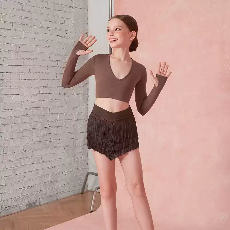 Z Girls Long-sleeved Dance Practice Tops Dancewear