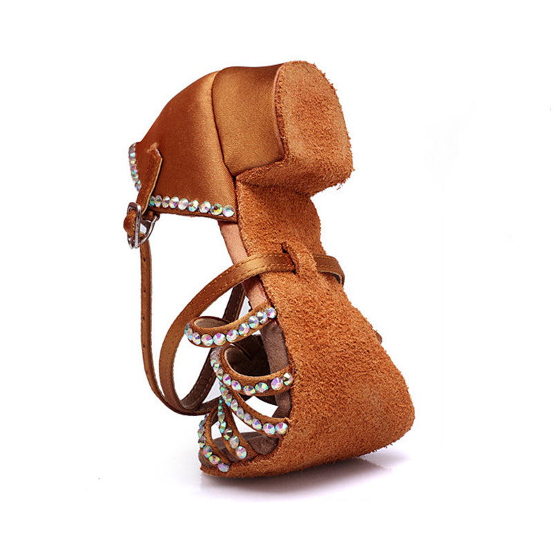 Kid's Satin 3.5cm Heel Ballroom Dance Shoes Latin Dance Shoes