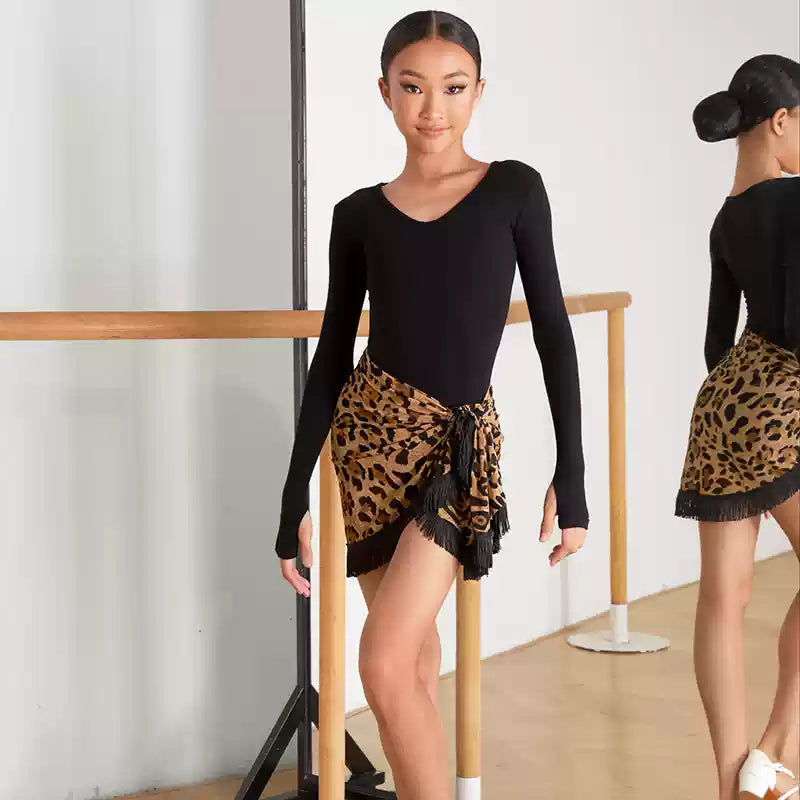 Z Girls Tassel  Swing Dance Skirts Practice Dancewear
