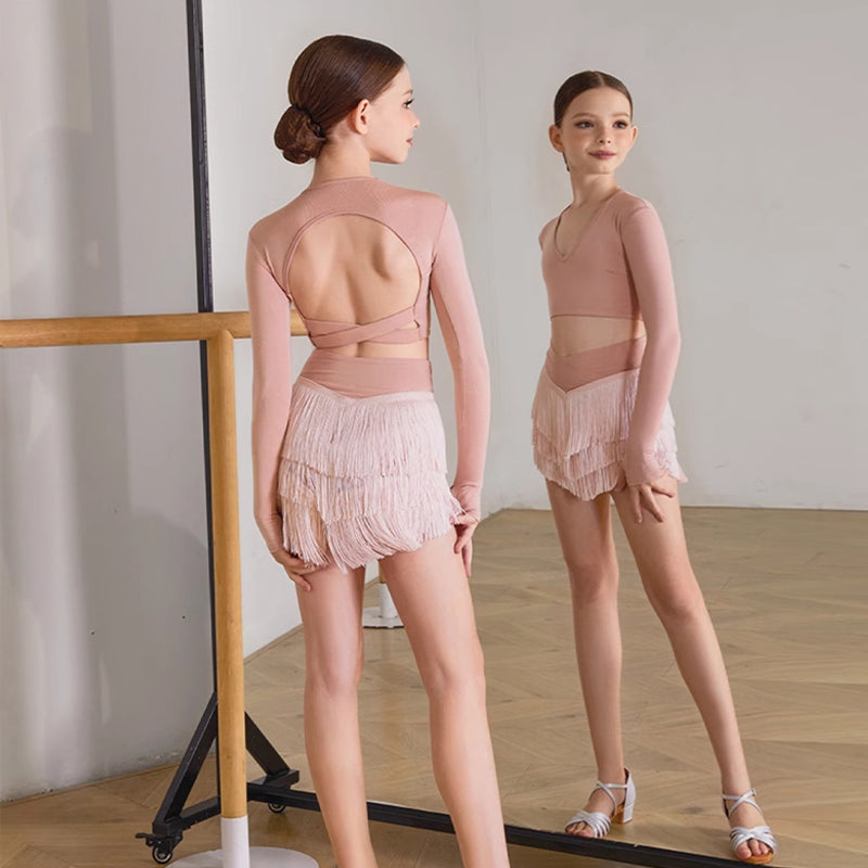 Z Girls Long-sleeved Dance Practice Tops Dancewear
