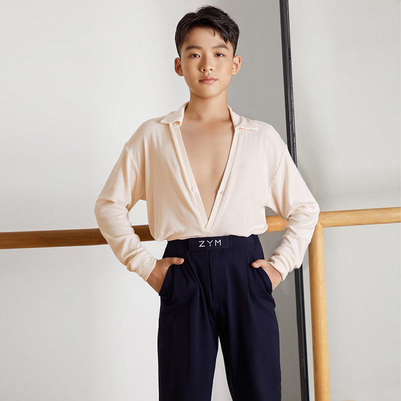 Z  Boy’s High-Waisted Dance Pants Latin Dance Practice Clothes