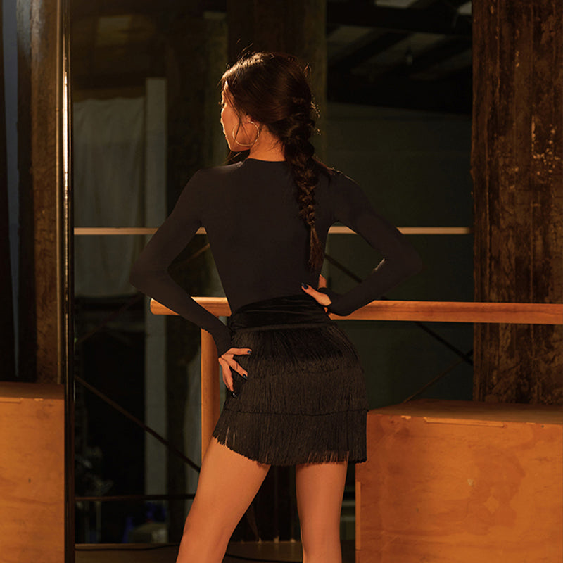 Z Women's Tassel Dance Skirt DanceWear Training Performance Skirts