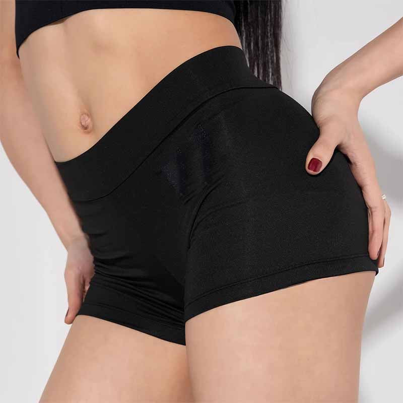 YES Women's Black Latin Dance Skinny Shorts Dance Wear Training Performance Pants