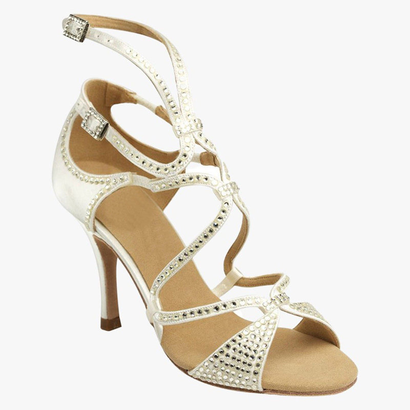 DS Women's Satin Customized Heel Latin Shoes Salsa Shoes Ballroom Dance Shoes