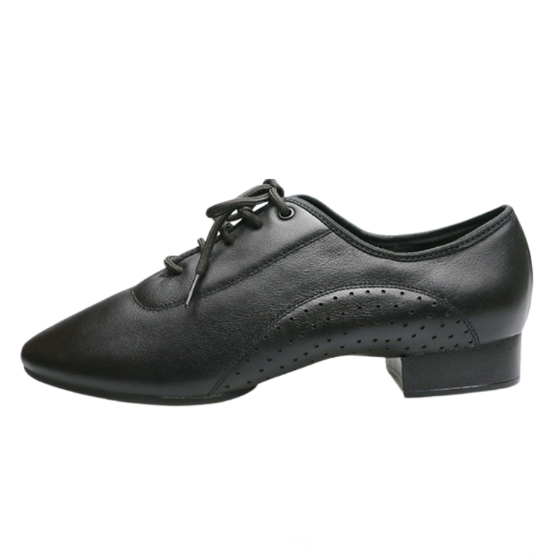 Men's 2.5cm Black Leatherette Heels Ballroom Dance Shoes