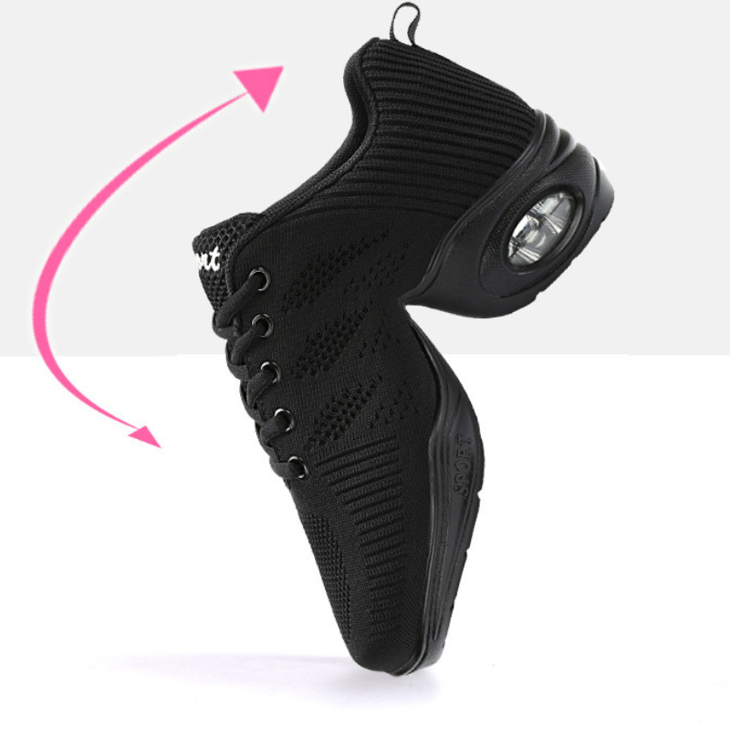 Women's Mesh Jazz Shoes Lace-up Dance Sneakers