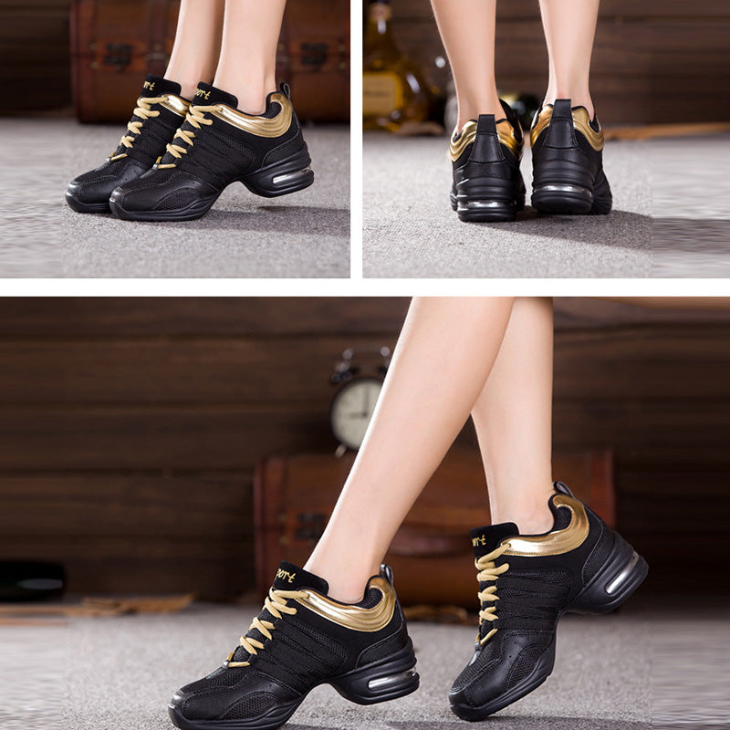 Women's Mesh 4.5cm Training Performance Practice Sneakers Dance Shoes Jazz Dance