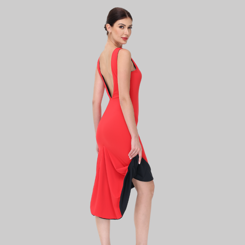 Women's Performance Sleeveless Dance Dress for Milonga & Parties Tango Dress