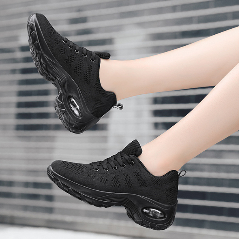 Women's Mesh Jazz Shoes Lace-up Dance Sneakers