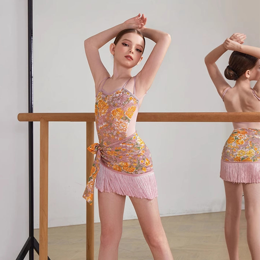 Z Girls Lace Swing Dance Skirts Practice Dancewear