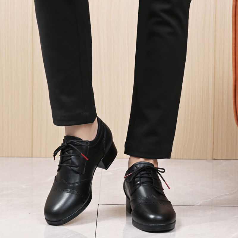 Men's 4cm Leatherette Heels Ballroom Dance Shoes