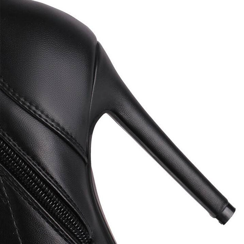 Women's 7.5cm/9.5cm/10.5cm Heel Leatherette Jazz Shoes Rubber Sole Open Toe Dance Boots