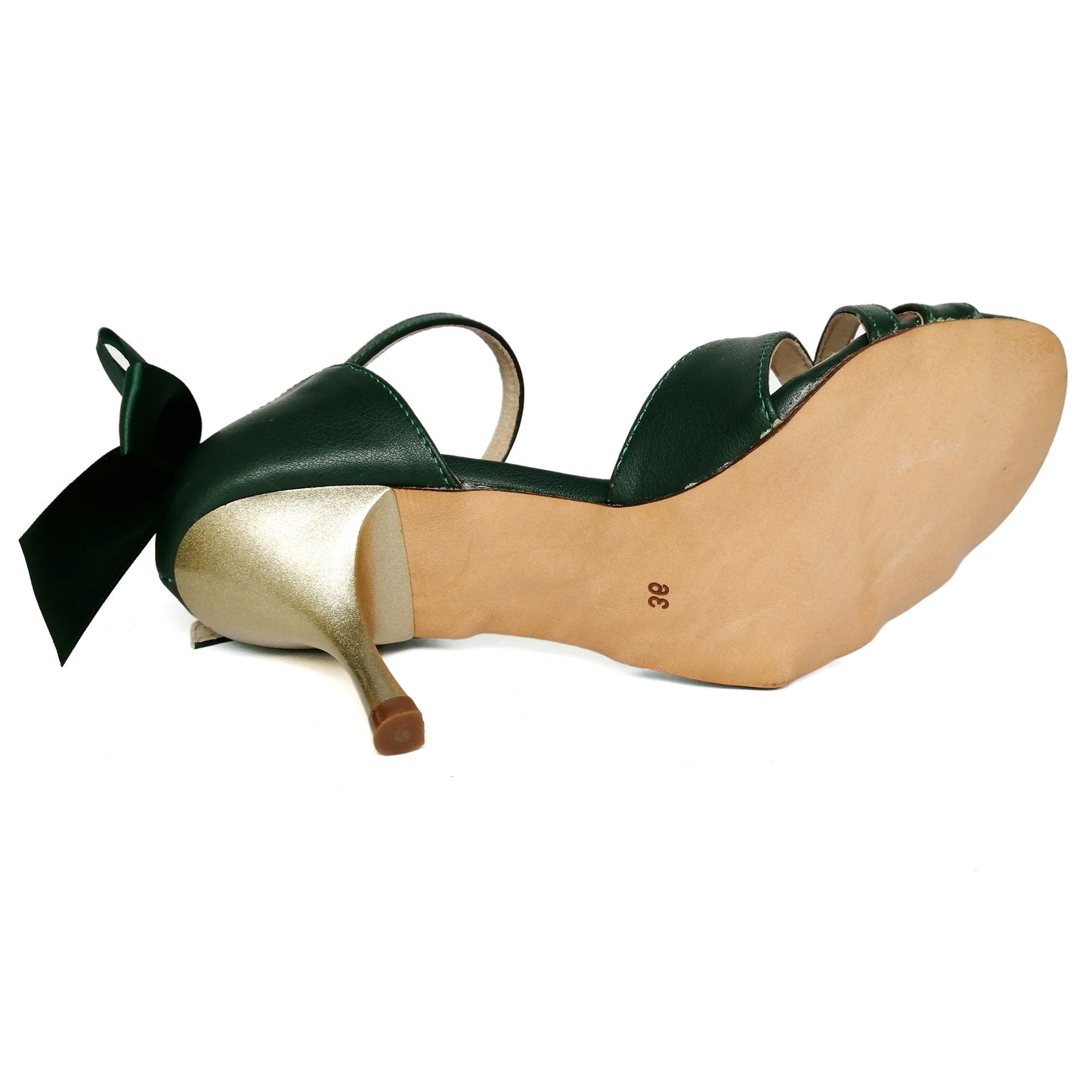 SHJ Women's Green Real Leather 7cm/9cm Heels Dance Shoes Tango Shoes