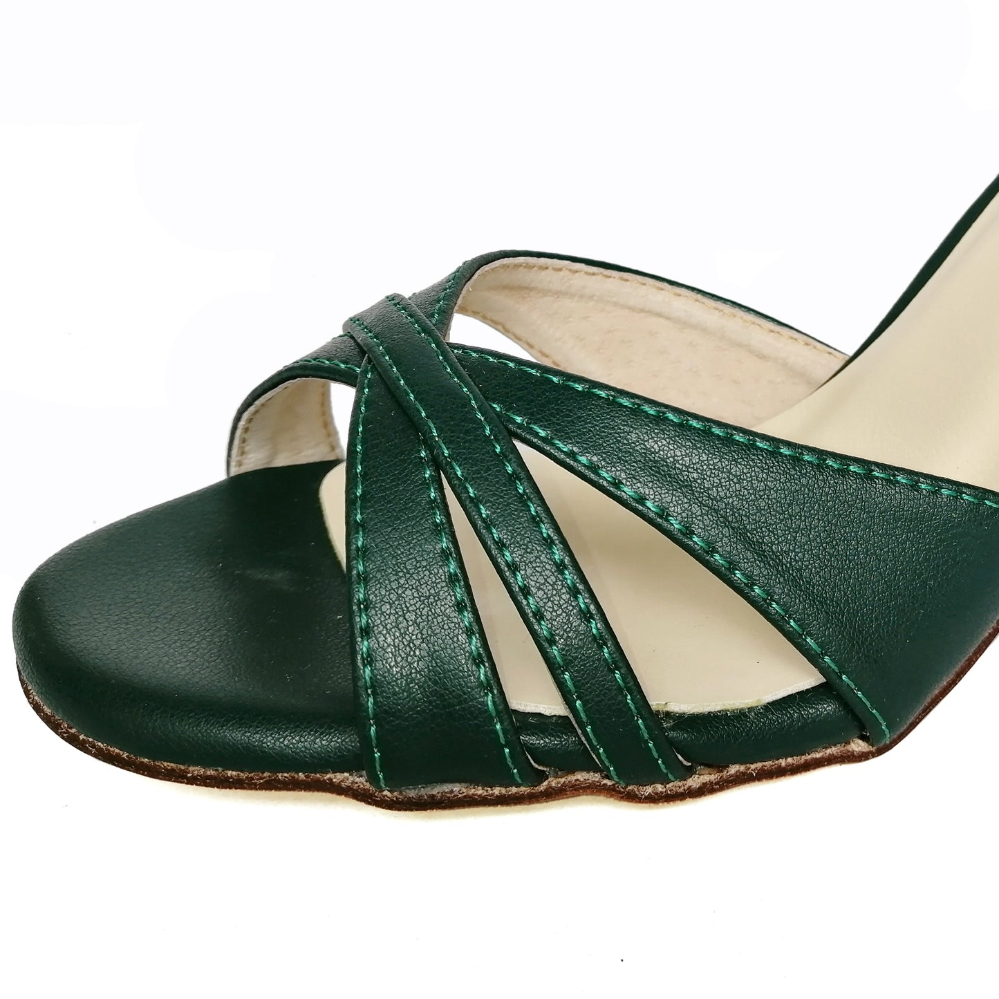 SHJ Women's Green Real Leather 7cm/9cm Heels Dance Shoes Tango Shoes