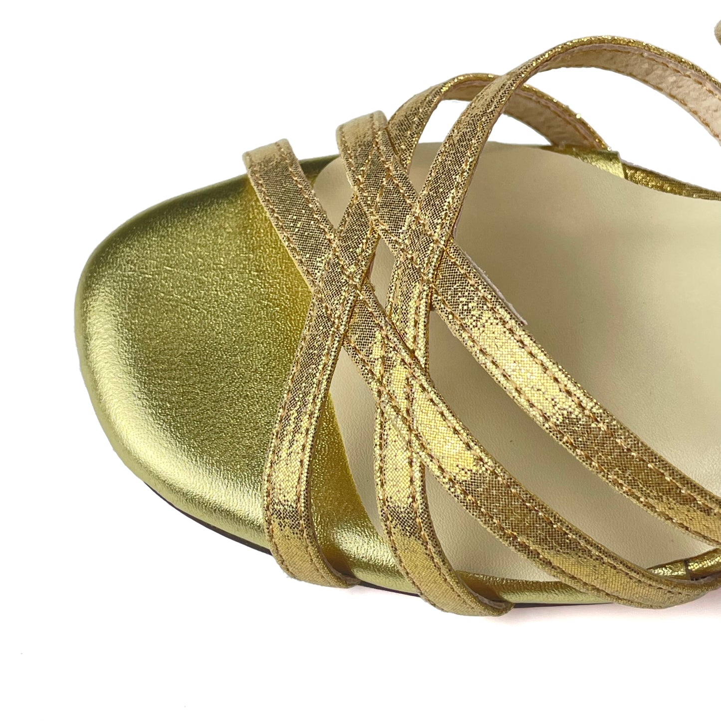 SHJ Women's Gold Real Leather 7.5cm/9.5cm Heels Dance Shoes Salsa Shoes Tango Shoes