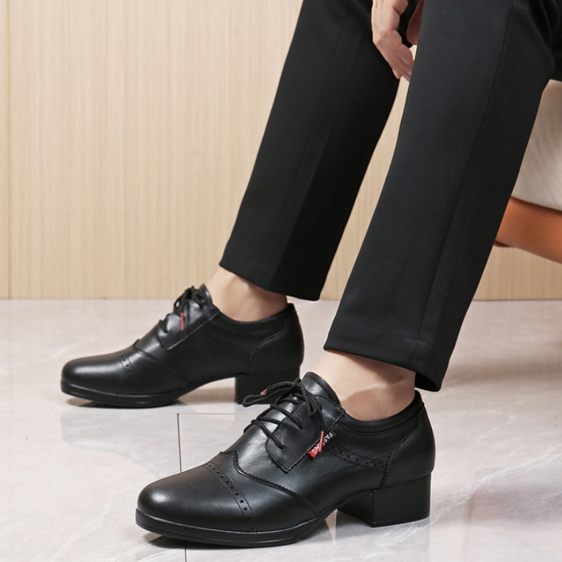 Men's 4cm Leatherette Heels Ballroom Dance Shoes