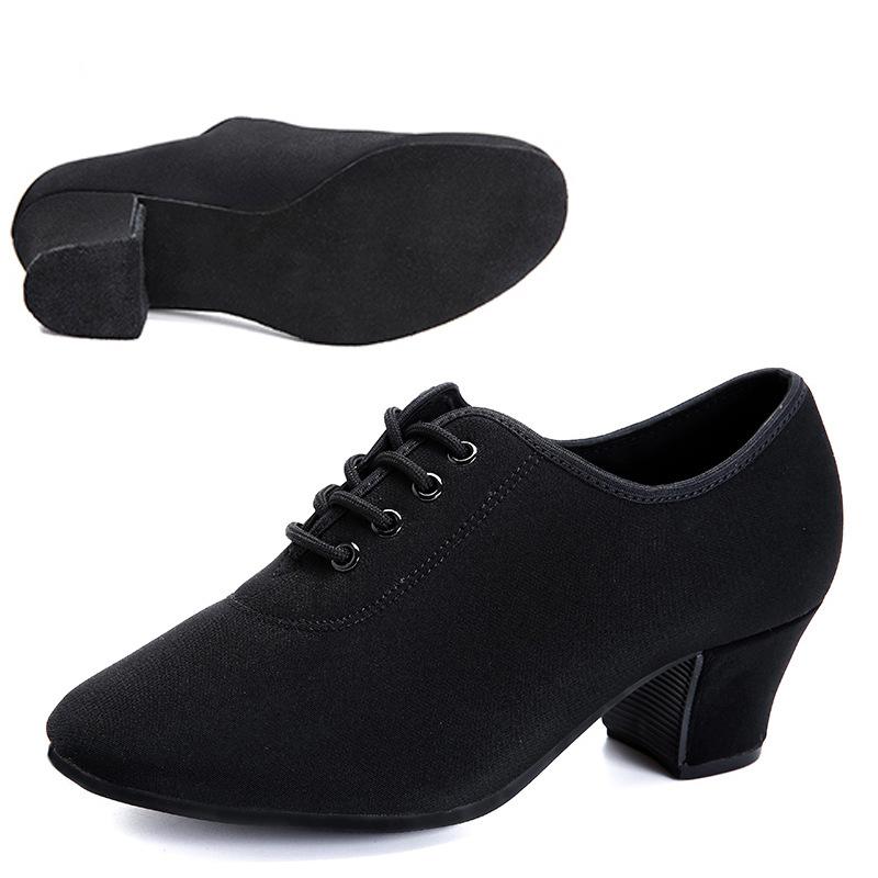 Women's Cloth Heels  Modem With Lace-up Teaching & Practice Dance Shoes