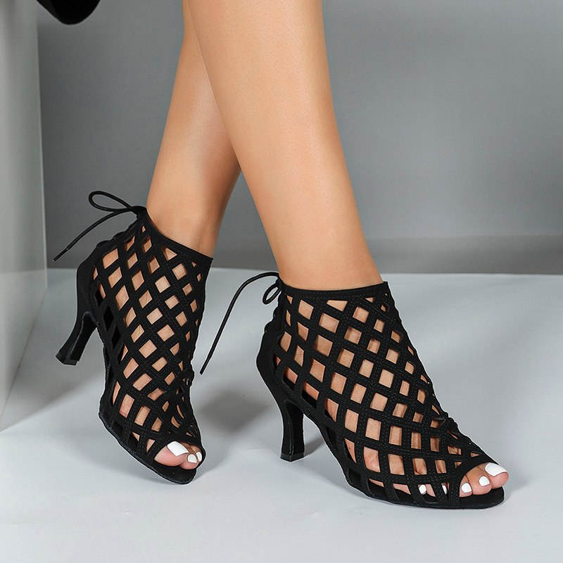 DS Women's Black Customized Heel Heels Dance Boots Jazz Dancing Shoes
