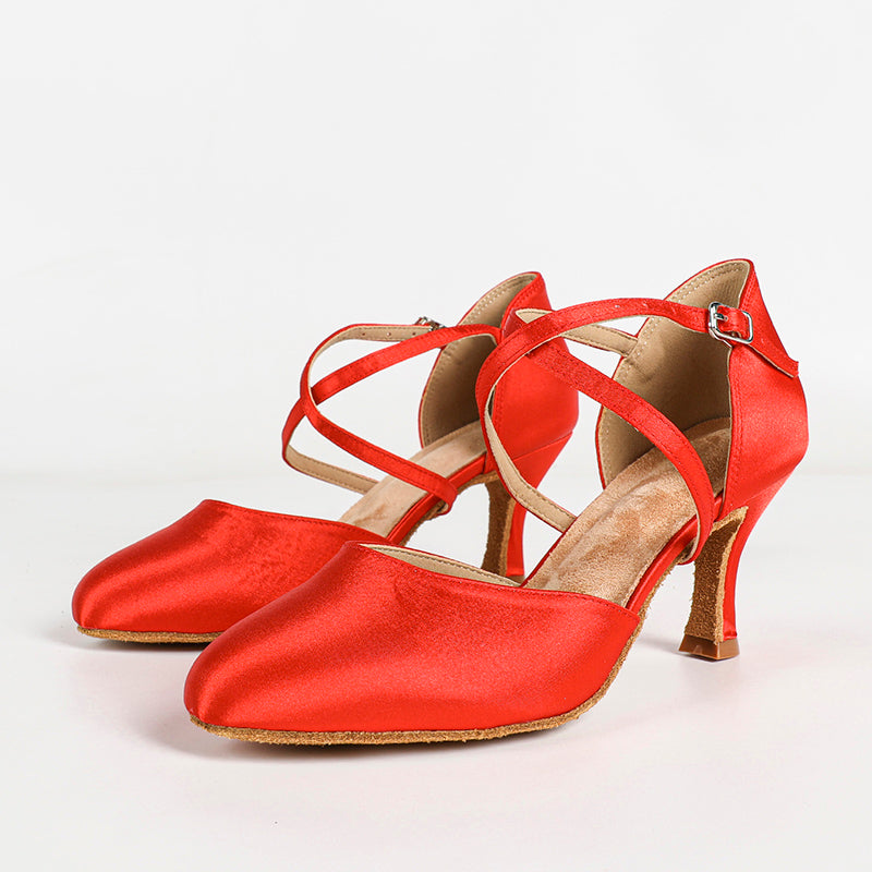 Women's Satin 4.5/7.5cm Heels Ballroom Dance Shoes Modern Dance Shoes