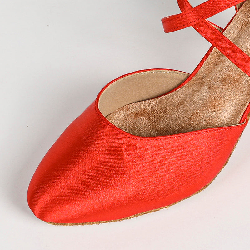 Women's Satin 4.5/7.5cm Heels Ballroom Dance Shoes Modern Dance Shoes