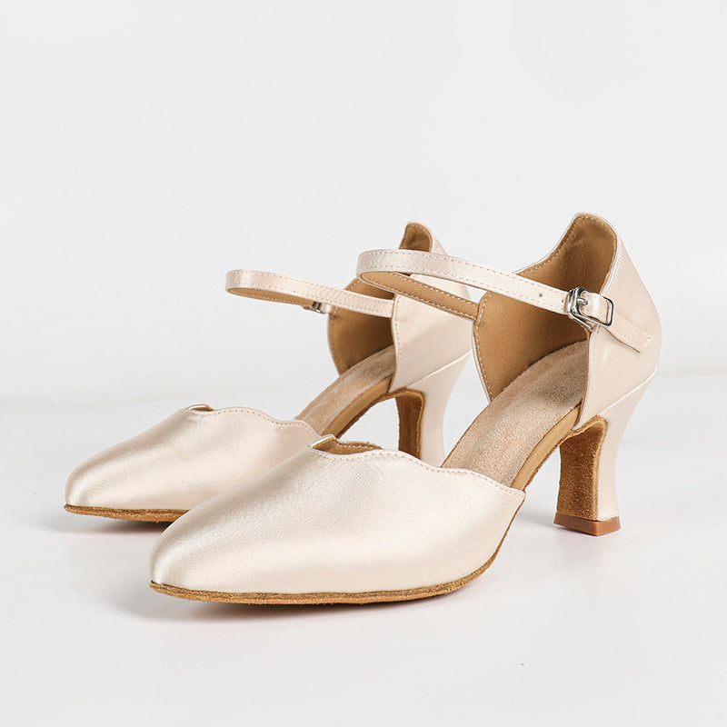 Women's Satin Customized Heel Ballroom Dance Shoes Modern Dance Shoes