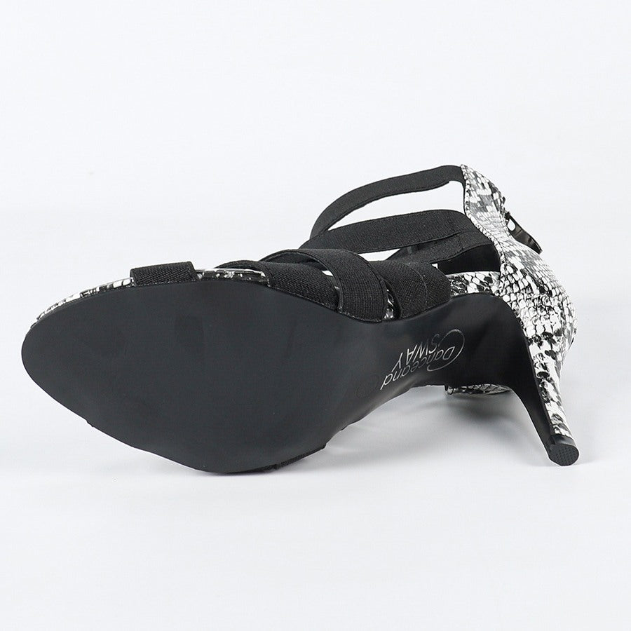 DS Women's Rubber Sole Customized Heeled Dance Shoes Salsa Ballroom Dance Boots