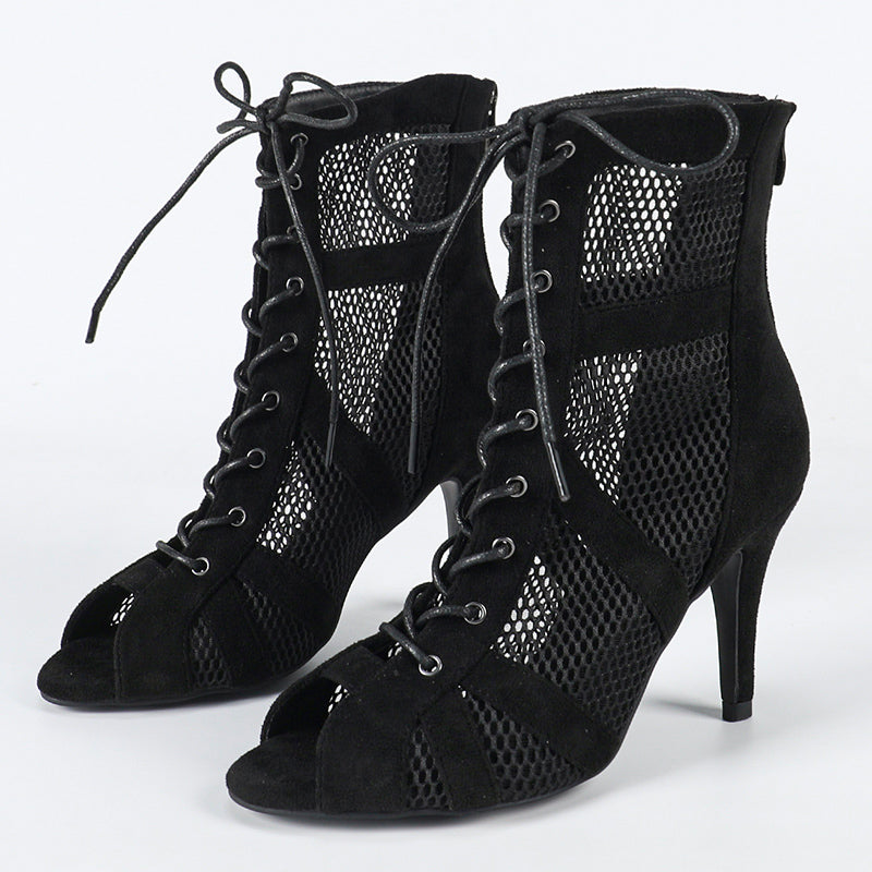 DS Women's Rubber Sole Customized Dance Heels Boots Salsa Jazz Dance Shoes