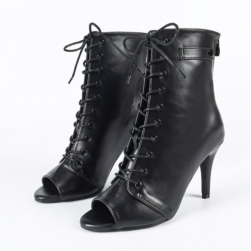 DS Women's Rubber Sole Customized Heel Dance Heels DanceBoots Salsa Jazz Dance Shoes