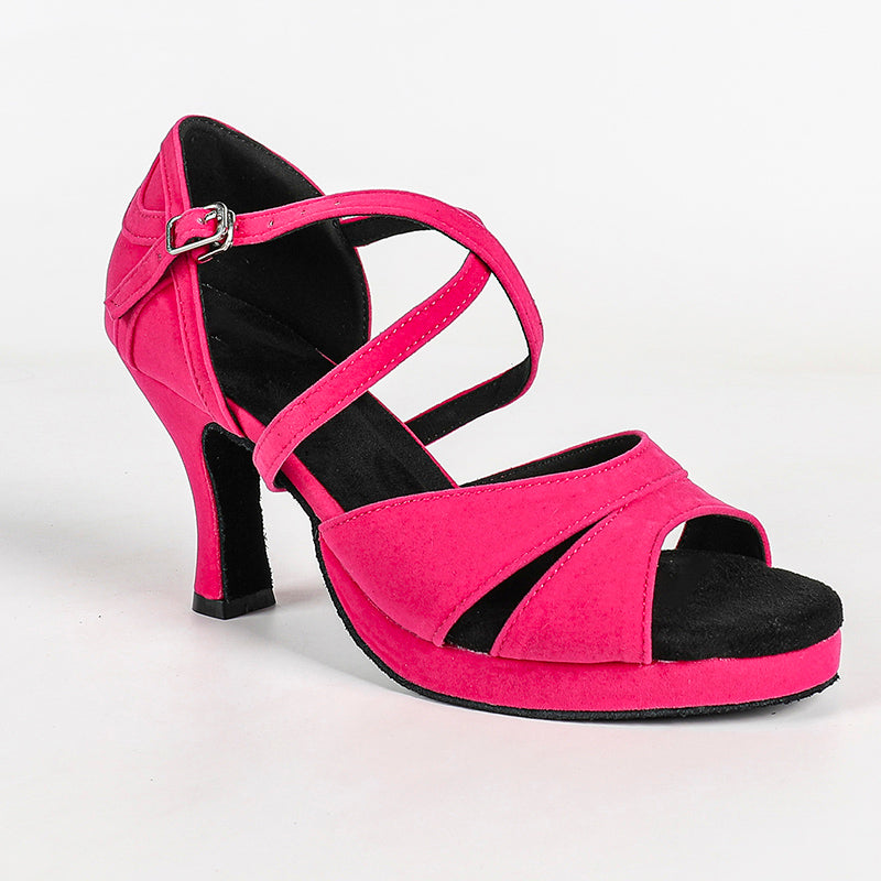 Women's Velvet Customized Heel Latin Shoes Ballroom Dance Shoes