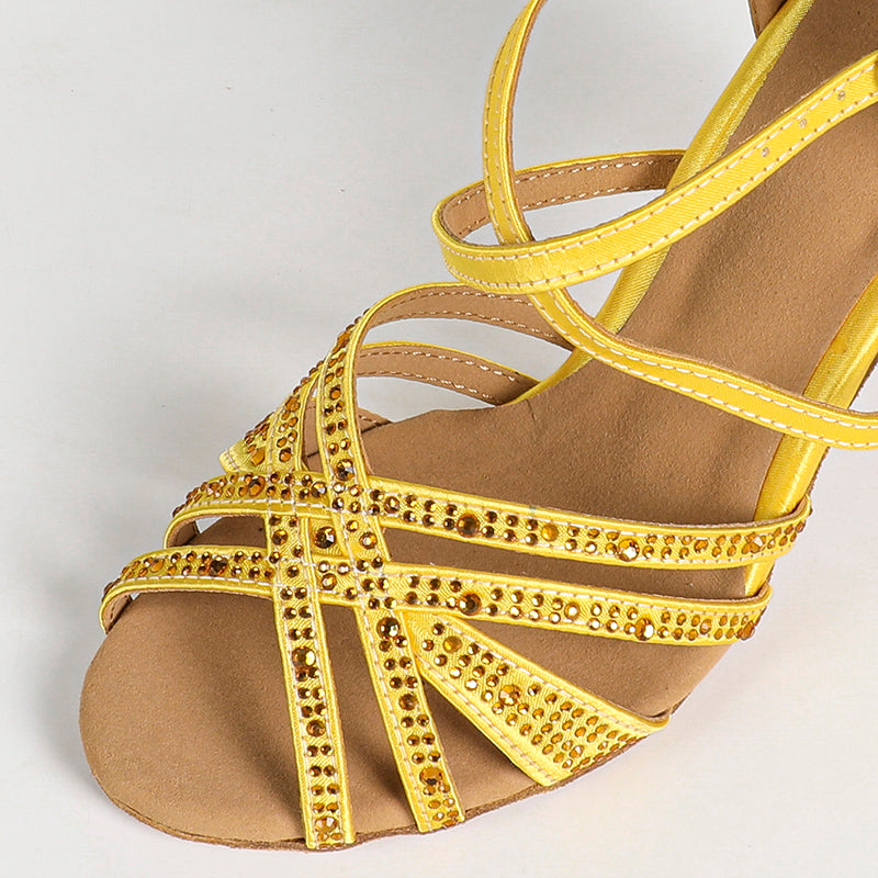 Women's Satin Customized Heel Latin Shoes Salsa Shoes Latin Shoes Salsa Shoes Ballroom Dance Shoes