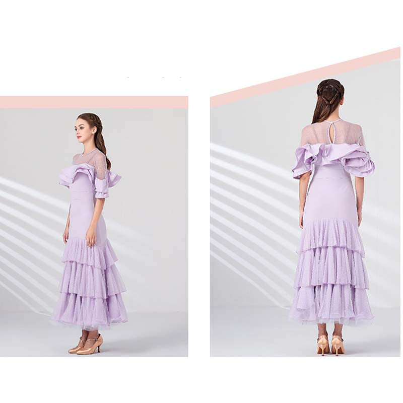 Women's Modern Dance Performance Dress Waltz Ballroom Dance Dress