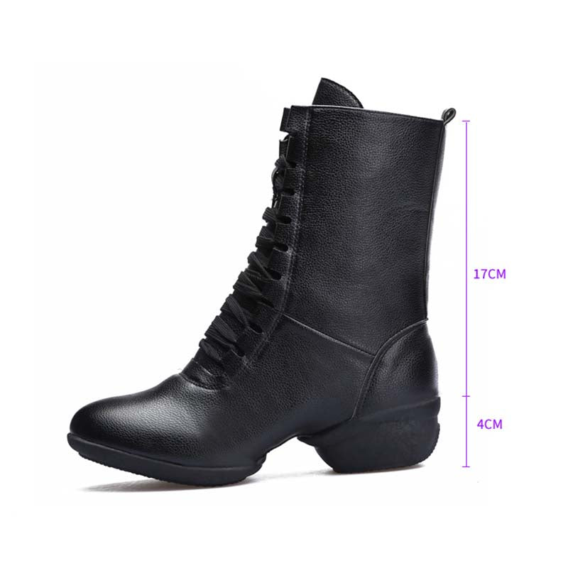 Women's Leatherette Boots Jazz With Lace-up Dance Boots/Dance Shoes