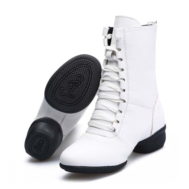 Women's Leatherette Boots Jazz With Lace-up Dance Boots/Dance Shoes