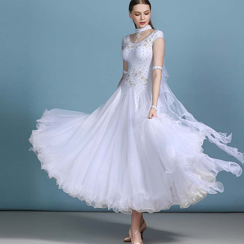 DS Women's Modern Waltz Dress Ballroom Dress Swing Dress Competition