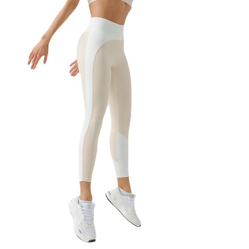 DS-Women's Eco-friendly Recycled Fabric Patchwork Color Leggings Fitness Yoga Pants
