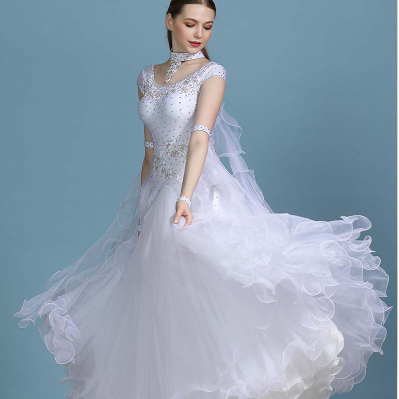 DS Women's Modern Waltz Dress Ballroom Dress Swing Dress Competition