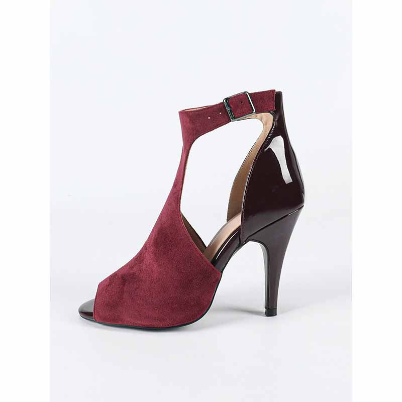 DS Women's PU Suede Customized Heel Rubber Sole Dance Boots Dance Shoes
