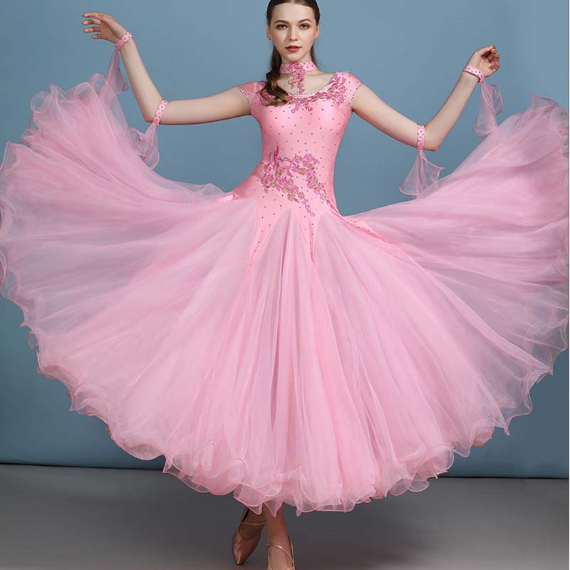 DS Women's Modern Waltz Dress Ballroom Dress Swing Dress Competition