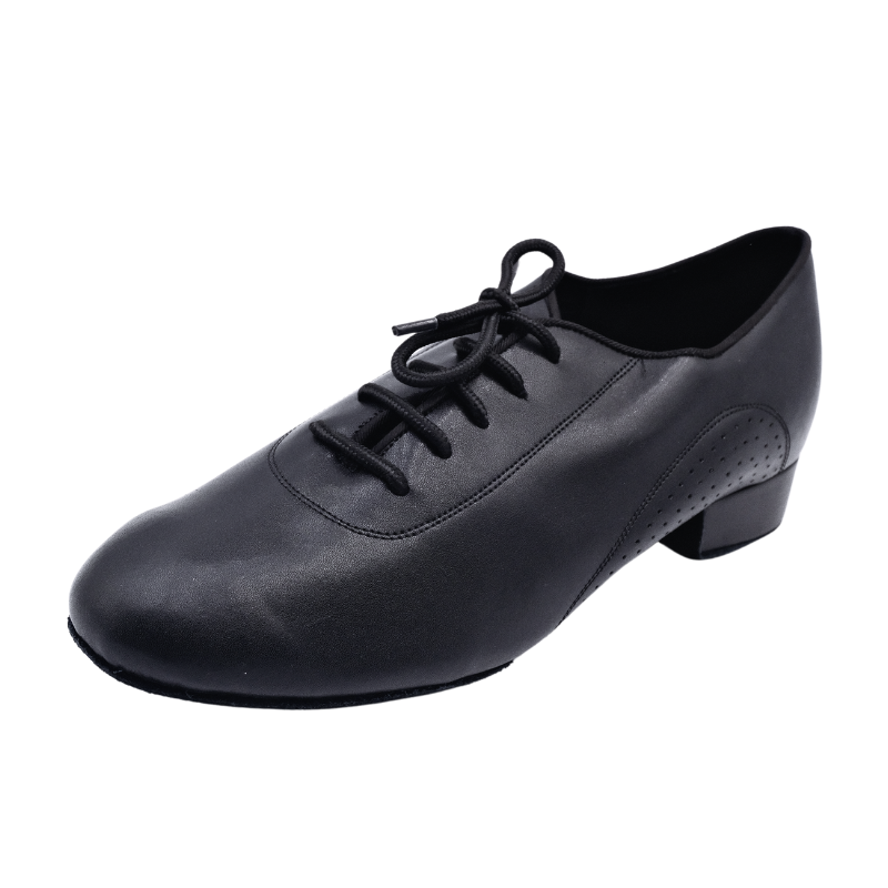 Men's 2cm Black Leatherette Heels Ballroom Dance Shoes
