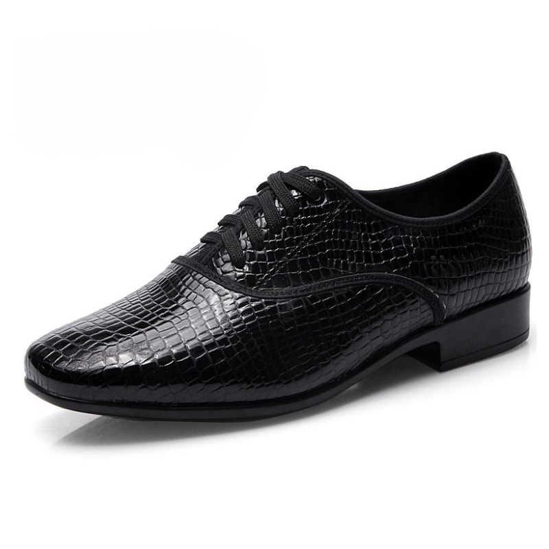 Men's 2.5cm Black Leatherette Heels Ballroom Dance Shoes