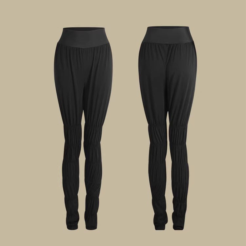 Z Women's  Black High Waist Pants Latin Dance Wear Training Performance Pants